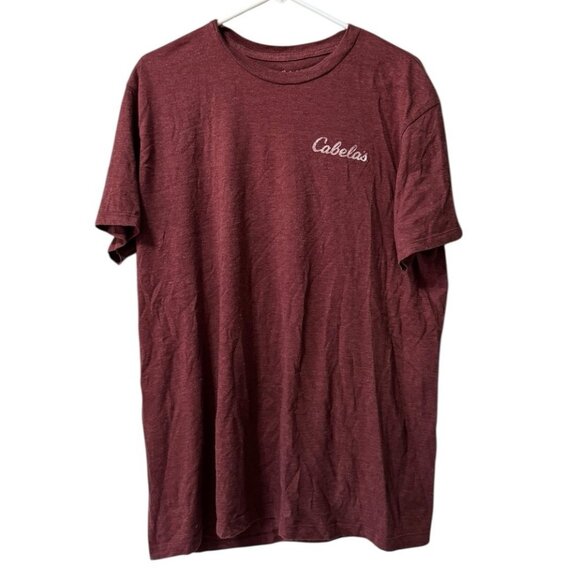 Cabelas Double Shot T Shirt Size Large Short Sleeve Country Western Preppy - Picture 1 of 8
